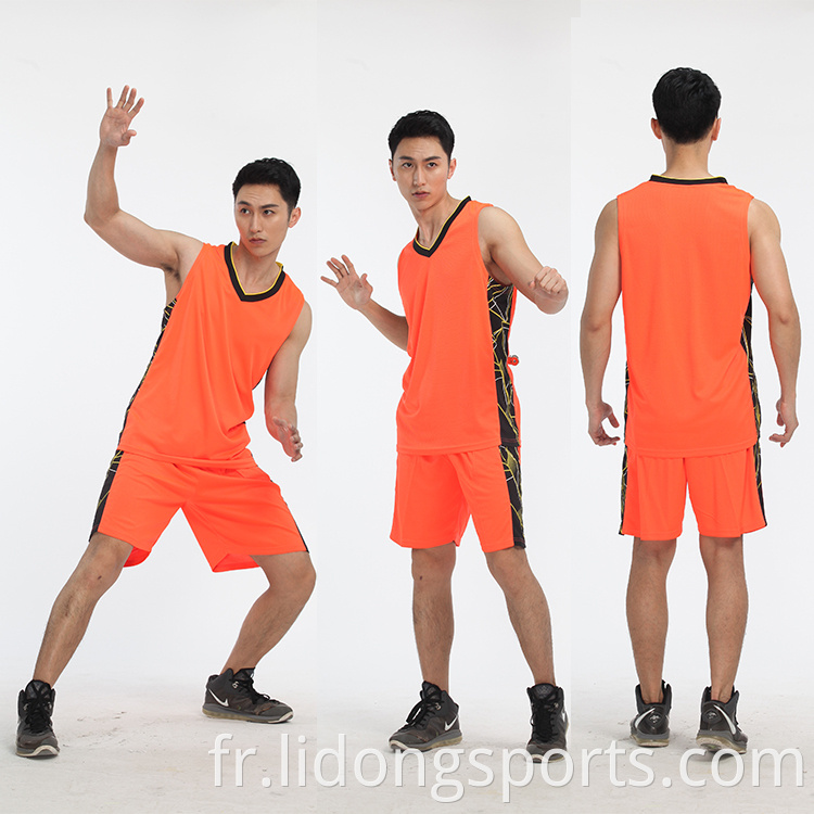 Maillots d'entraînement de basket-ball sublimées professionnelles conception d'uniforme de basket-ball de basket-ball sublimé.